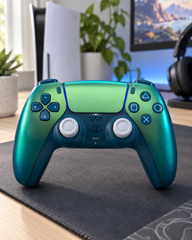 Controle DualSense Chroma Teal, verde furta-cor