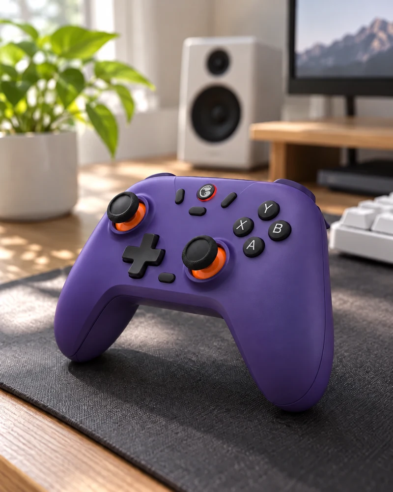 Controle GameSir T4 Nova Lite na cor Space Purple